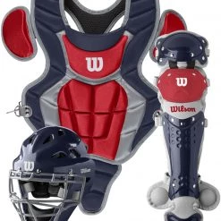 Wilson C200 Youth Baseball Catcher's Gear Kit WB57116 -Outlet Catch Zone Pro Store wilson c200 youth baseball catchers gear kit wb57116 21 1