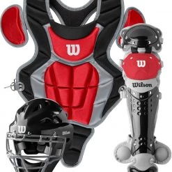 Wilson C200 Youth Baseball Catcher's Gear Kit WB57116 -Outlet Catch Zone Pro Store wilson c200 youth baseball catchers gear kit wb57116 34 1