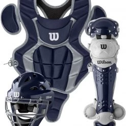 Wilson C200 Youth Baseball Catcher's Gear Kit WB57116 -Outlet Catch Zone Pro Store wilson c200 youth baseball catchers gear kit wb57116 35 1