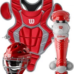 Wilson C200 Youth Baseball Catcher's Gear Kit WB57116 -Outlet Catch Zone Pro Store wilson c200 youth baseball catchers gear kit wb57116 36 1